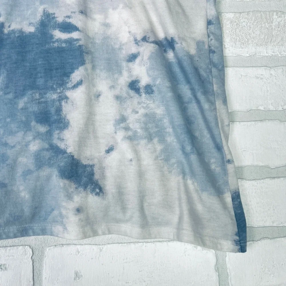 Abercrombie Kids Girls Blue White Tie Dye Twist Front Racerback Tank Top 15/16